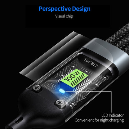 ENKAY 3-in-1 5A USB to Type-C / 8 Pin / Micro USB Fast Charging Cable with Indicator Light, Lengt...