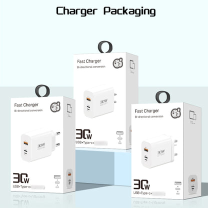 PD30W USB-C / Type-C + 8 Pin + USB Charger with Double Headed Type-C Data Cable