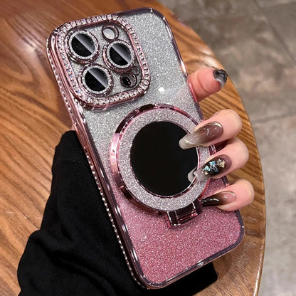 Rhinestone Mirror Glitter MagSafe TPU Phone Case