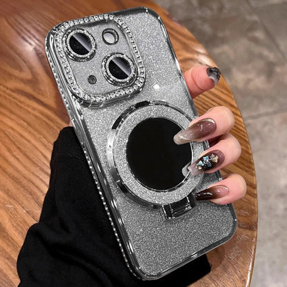 Rhinestone Mirror Glitter MagSafe TPU Phone Case