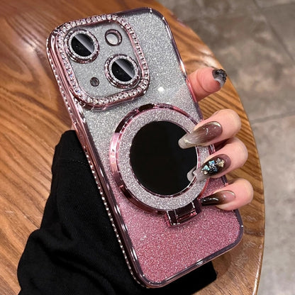 Rhinestone Mirror Glitter MagSafe TPU Phone Case