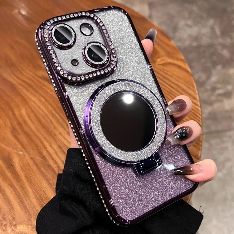 Rhinestone Mirror Glitter MagSafe TPU Phone Case, For iPhone 16 Pro Max, For iPhone 16 Pro�������...