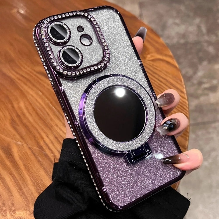 Rhinestone Mirror Glitter MagSafe TPU Phone Case, For iPhone 16 Pro Max, For iPhone 16 Pro�������...