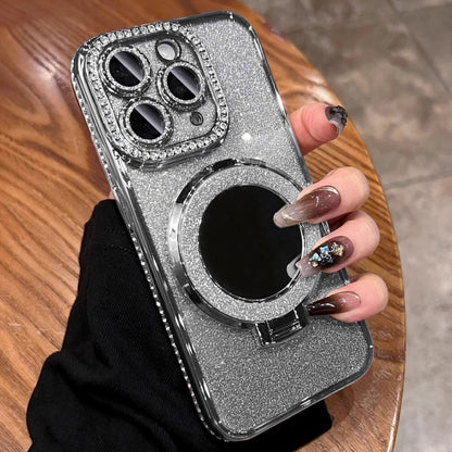 Rhinestone Mirror Glitter MagSafe TPU Phone Case, For iPhone 12 Pro Max, For iPhone 12 Pro�������...