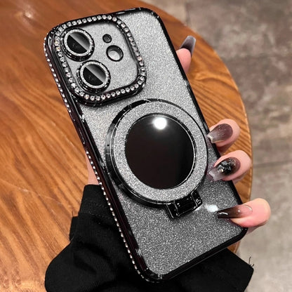Rhinestone Mirror Glitter MagSafe TPU Phone Case, For iPhone 12 Pro Max, For iPhone 12 Pro�������...