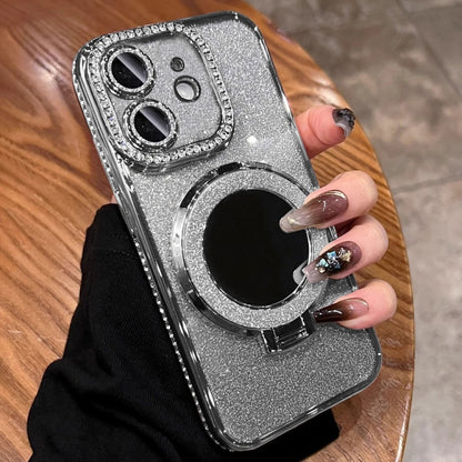 Rhinestone Mirror Glitter MagSafe TPU Phone Case, For iPhone 12 Pro Max, For iPhone 12 Pro�������...
