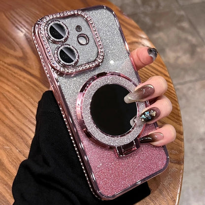 Rhinestone Mirror Glitter MagSafe TPU Phone Case, For iPhone 12 Pro Max, For iPhone 12 Pro�������...