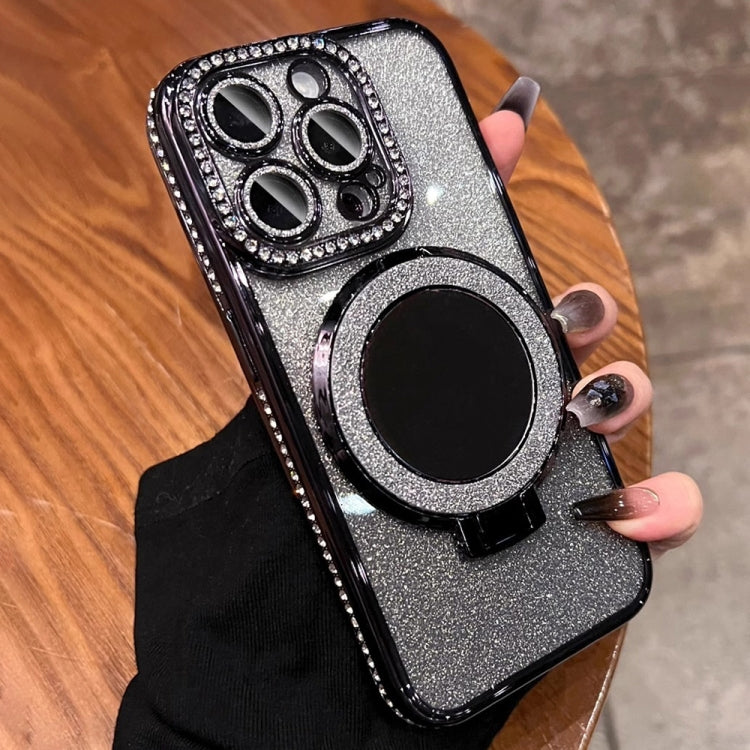 Rhinestone Mirror Glitter MagSafe TPU Phone Case, For iPhone 16 Pro Max, For iPhone 16 Pro�������...