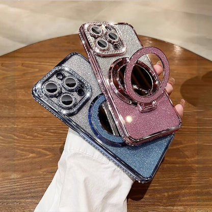 Rhinestone Mirror Glitter MagSafe TPU Phone Case