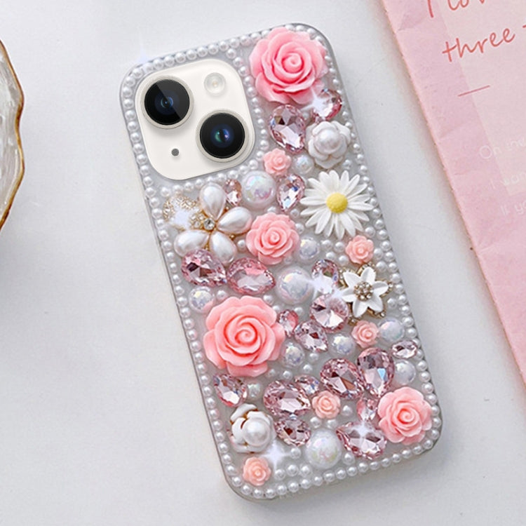 Rose Hand-set Diamond PC Phone Case, For iPhone 16e, For iPhone 16 Pro Max, For iPhone 16 Pro����...