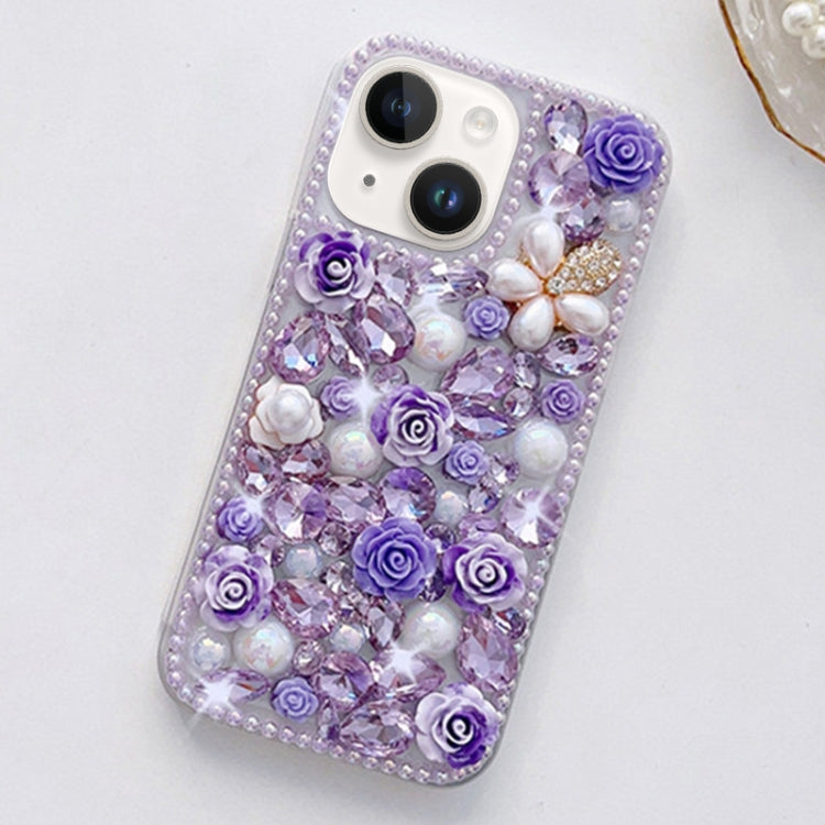 Rose Hand-set Diamond PC Phone Case, For iPhone 16e, For iPhone 16 Pro Max, For iPhone 16 Pro����...