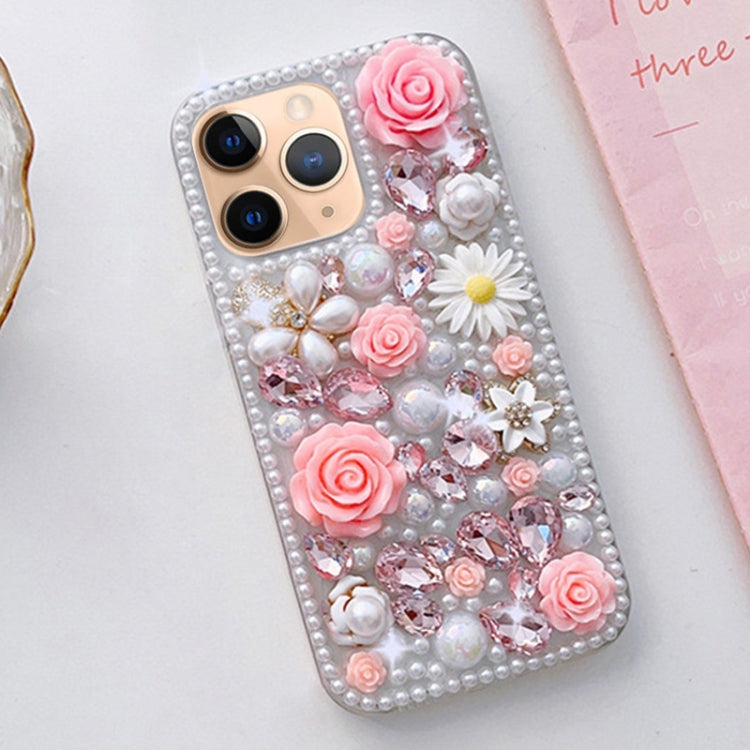 Rose Hand-set Diamond PC Phone Case, For iPhone 16e, For iPhone 16 Pro Max, For iPhone 16 Pro����...