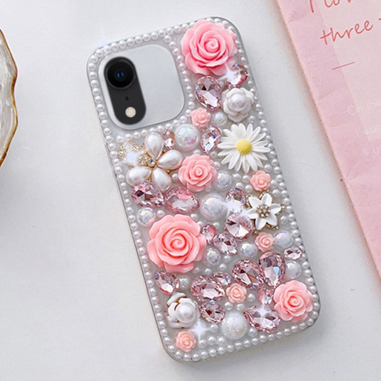 Rose Hand-set Diamond PC Phone Case, For iPhone 16e, For iPhone 16 Pro Max, For iPhone 16 Pro����...