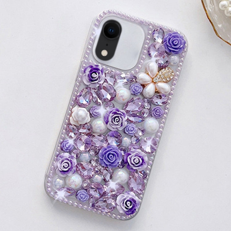 Rose Hand-set Diamond PC Phone Case, For iPhone 16e, For iPhone 16 Pro Max, For iPhone 16 Pro����...