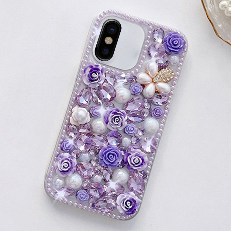 Rose Hand-set Diamond PC Phone Case, For iPhone 16e, For iPhone 16 Pro Max, For iPhone 16 Pro����...