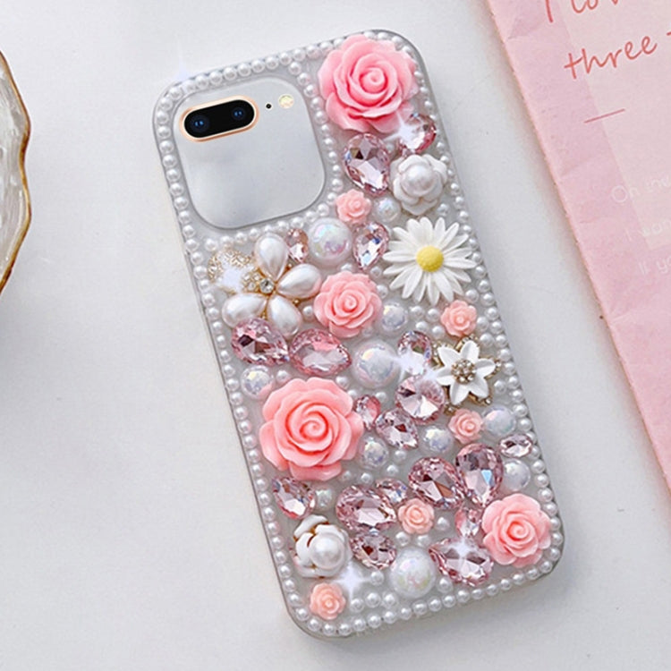Rose Hand-set Diamond PC Phone Case, For iPhone 16e, For iPhone 16 Pro Max, For iPhone 16 Pro����...