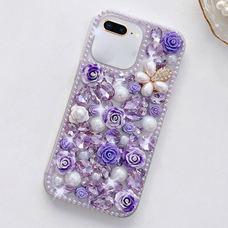 Rose Hand-set Diamond PC Phone Case, For iPhone 16e, For iPhone 16 Pro Max, For iPhone 16 Pro����...