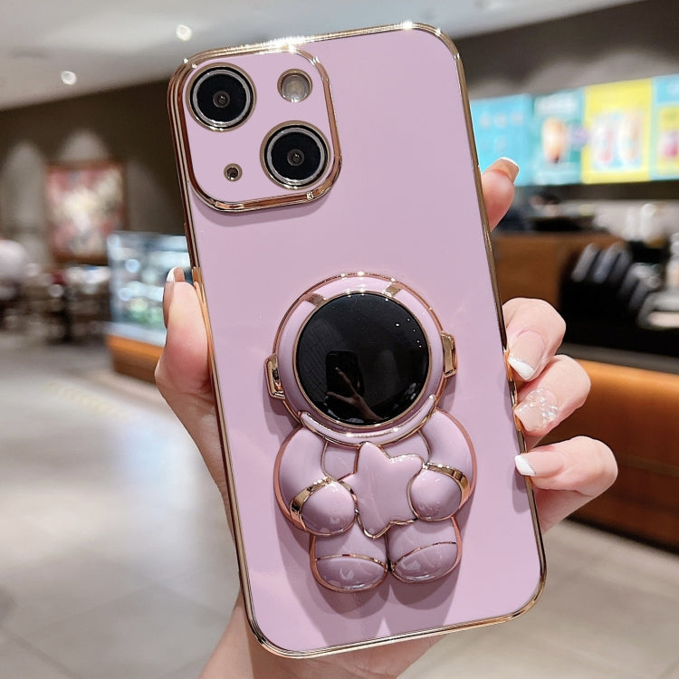 Embrace Stars Electroplating Astronaut Holder Phone Case, For iPhone 16 Pro Max, For iPhone 16 Pr...