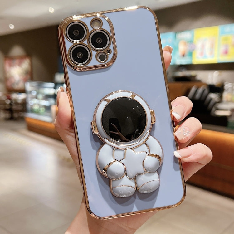 Embrace Stars Electroplating Astronaut Holder Phone Case, For iPhone 16 Pro Max, For iPhone 16 Pr...