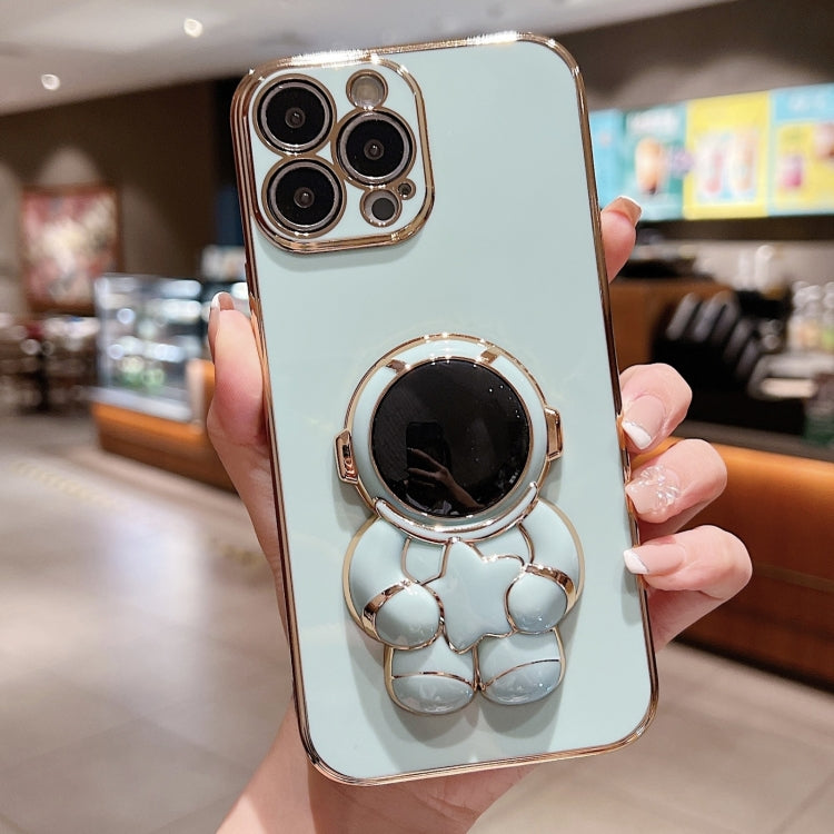 Embrace Stars Electroplating Astronaut Holder Phone Case, For iPhone 16 Pro Max, For iPhone 16 Pr...