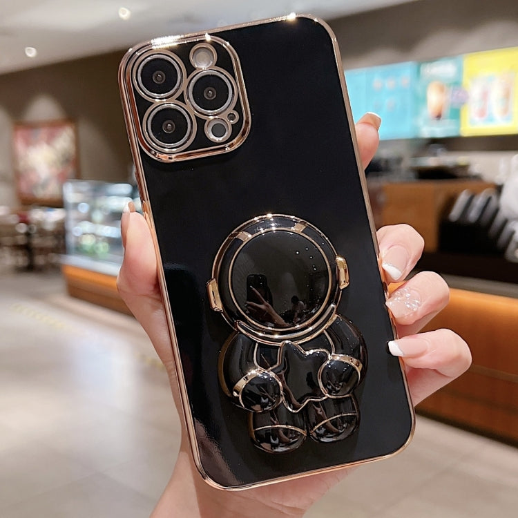 Embrace Stars Electroplating Astronaut Holder Phone Case, For iPhone 16 Pro Max, For iPhone 16 Pr...