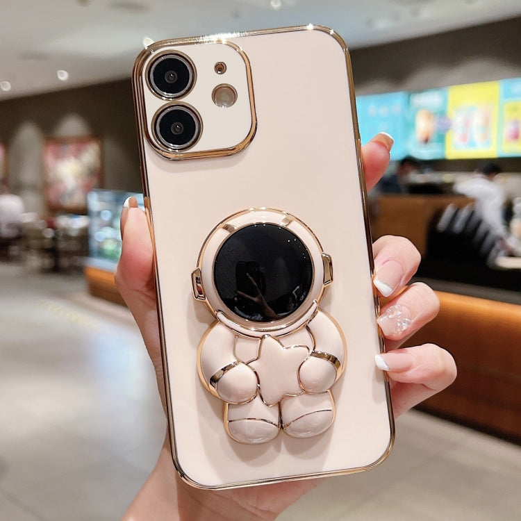 Embrace Stars Electroplating Astronaut Holder Phone Case, For  iPhone 13 mini, For iPhone 12�����...