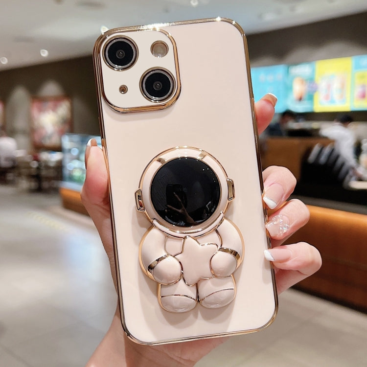 Embrace Stars Electroplating Astronaut Holder Phone Case, For  iPhone 13 mini, For iPhone 12�����...