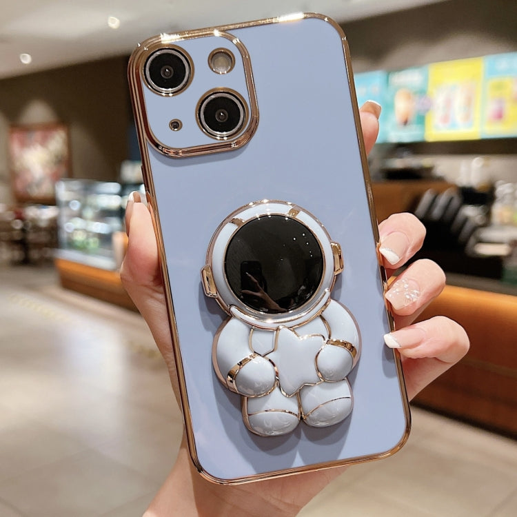 Embrace Stars Electroplating Astronaut Holder Phone Case, For  iPhone 13 mini, For iPhone 12�����...