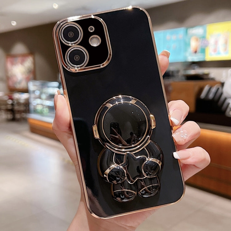 Embrace Stars Electroplating Astronaut Holder Phone Case, For  iPhone 13 mini, For iPhone 12�����...