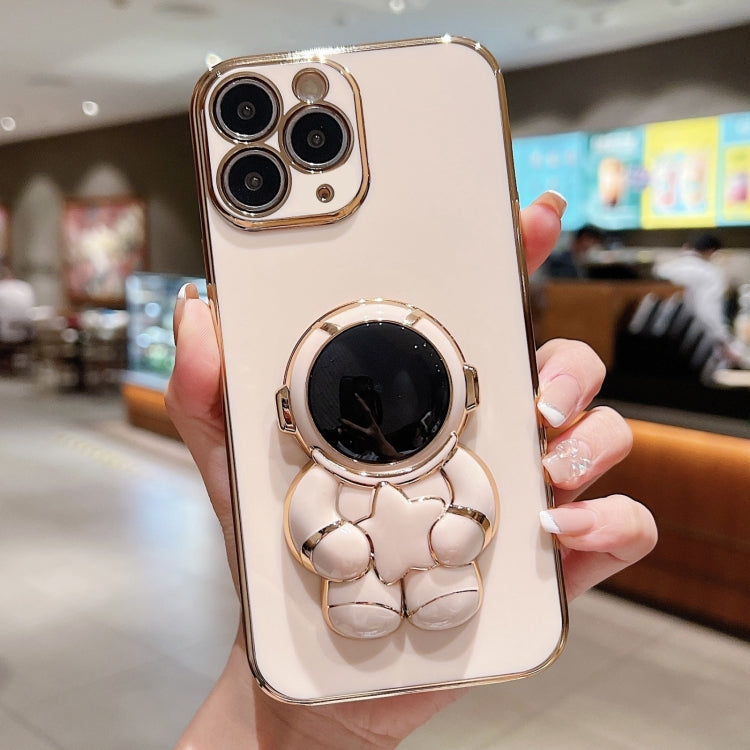 Embrace Stars Electroplating Astronaut Holder Phone Case, For  iPhone 13 mini, For iPhone 12�����...