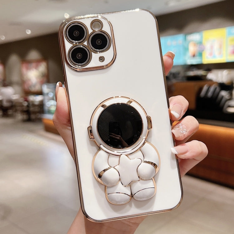 Embrace Stars Electroplating Astronaut Holder Phone Case, For  iPhone 13 mini, For iPhone 12�����...