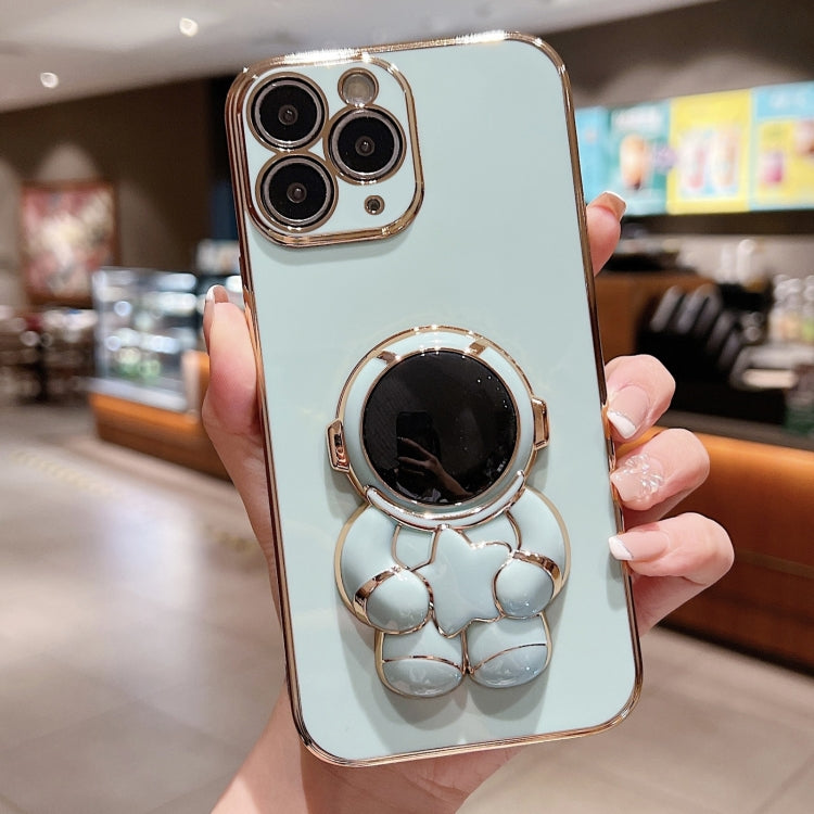 Embrace Stars Electroplating Astronaut Holder Phone Case, For  iPhone 13 mini, For iPhone 12�����...