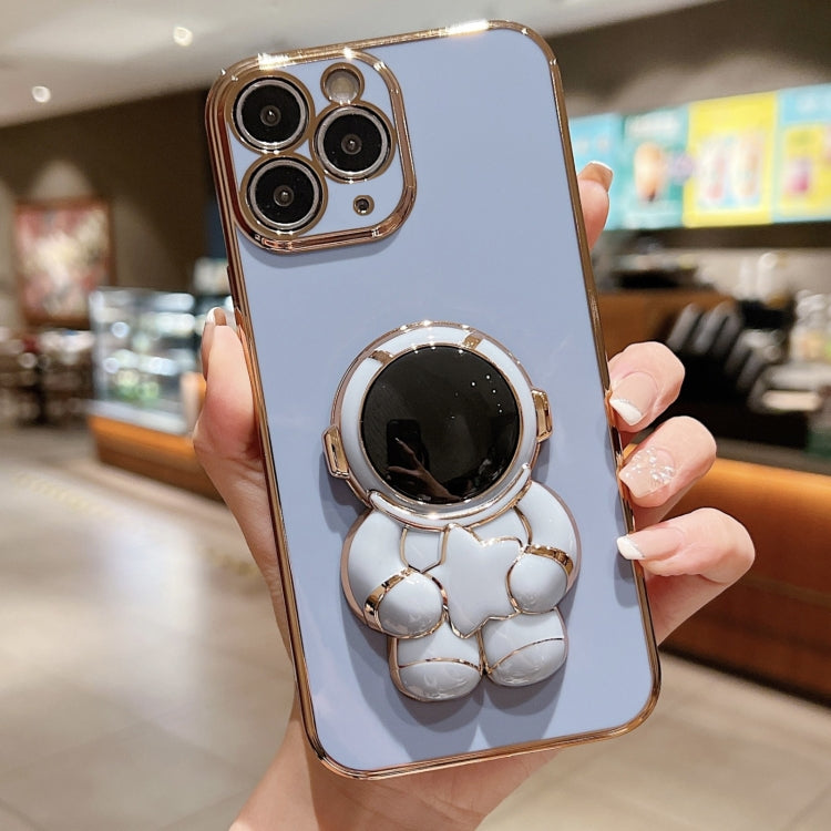 Embrace Stars Electroplating Astronaut Holder Phone Case, For  iPhone 13 mini, For iPhone 12�����...