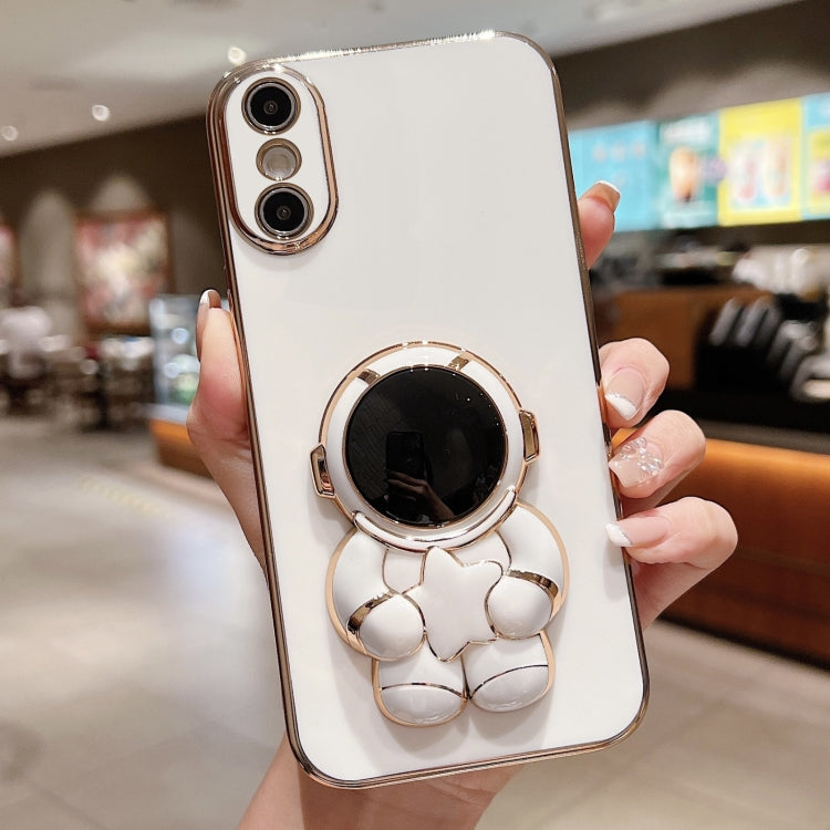 Embrace Stars Electroplating Astronaut Holder Phone Case, For  iPhone 13 mini, For iPhone 12�����...