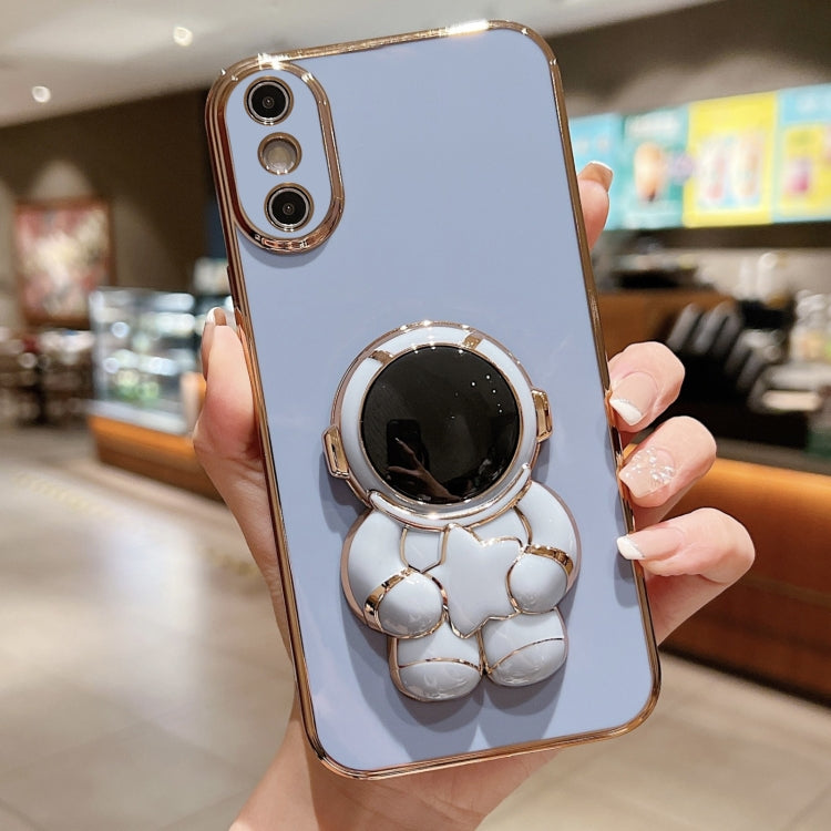 Embrace Stars Electroplating Astronaut Holder Phone Case, For  iPhone 13 mini, For iPhone 12�����...