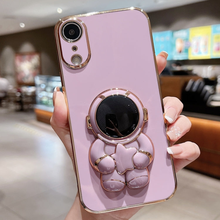 Embrace Stars Electroplating Astronaut Holder Phone Case, For  iPhone 13 mini, For iPhone 12�����...