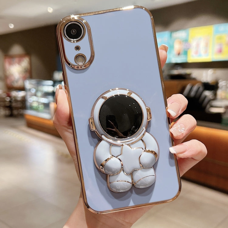 Embrace Stars Electroplating Astronaut Holder Phone Case, For  iPhone 13 mini, For iPhone 12�����...
