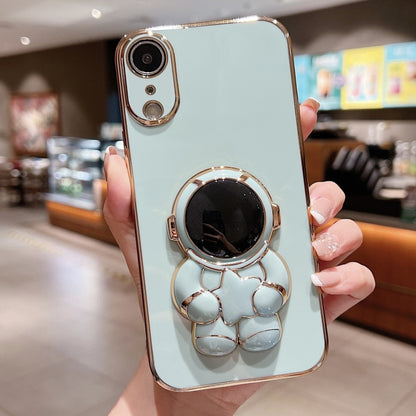 Embrace Stars Electroplating Astronaut Holder Phone Case, For  iPhone 13 mini, For iPhone 12�����...