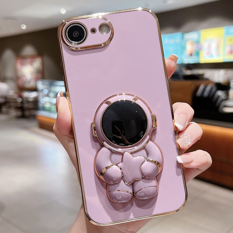 Embrace Stars Electroplating Astronaut Holder Phone Case, For iPhone 16 Pro Max, For iPhone 16 Pr...