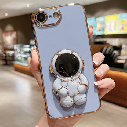 Embrace Stars Electroplating Astronaut Holder Phone Case, For iPhone 16 Pro Max, For iPhone 16 Pr...
