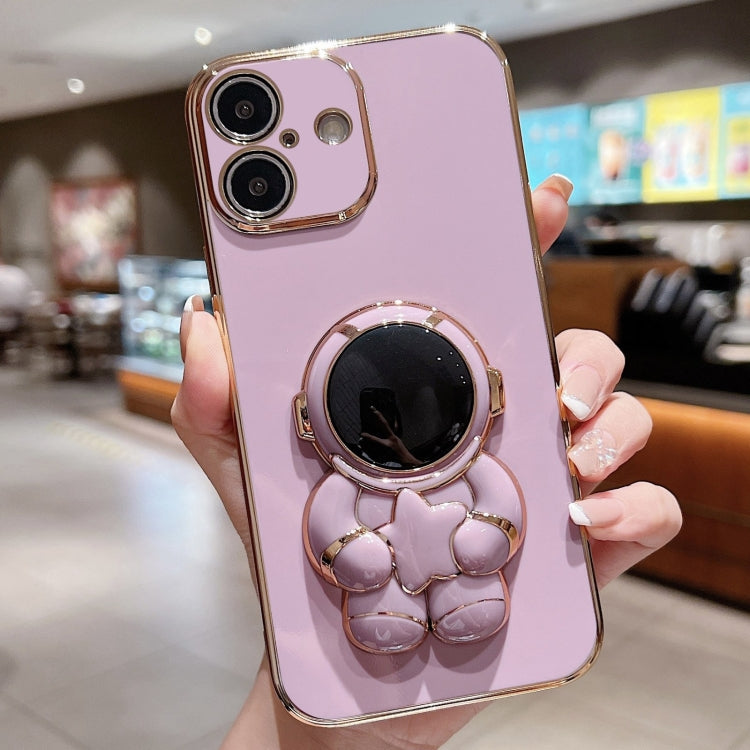 Embrace Stars Electroplating Astronaut Holder Phone Case, For iPhone 16 Pro Max, For iPhone 16 Pr...