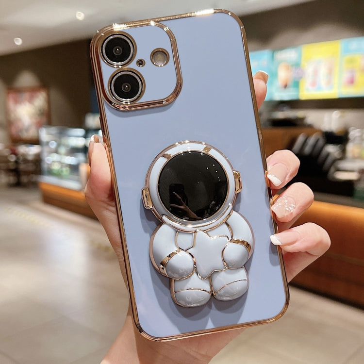 Embrace Stars Electroplating Astronaut Holder Phone Case, For iPhone 16 Pro Max, For iPhone 16 Pr...