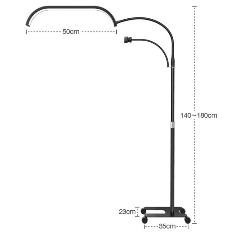 HD-G63X Floor Standing Remote Dimming LED Moon Lamp Manicure Eyelash Beauty Lamp, US Plug, UK Plu...