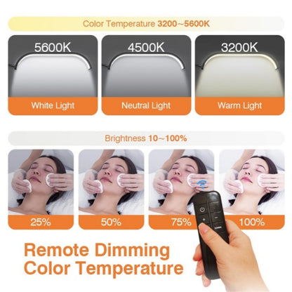 HD-G63X Floor Standing Remote Dimming LED Moon Lamp Manicure Eyelash Beauty Lamp, US Plug, UK Plu...
