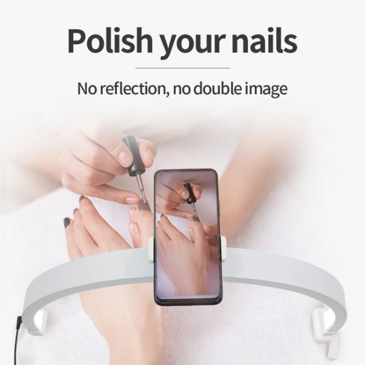 M12X Foldable LED Half Moon Lamp Touch Control Nail Art Lamp, Length: 56cm, US Plug, UK Plug�����...