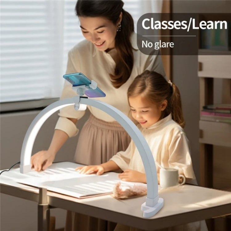 M12X Foldable LED Half Moon Lamp Touch Control Nail Art Lamp, Length: 56cm, US Plug, UK Plug�����...