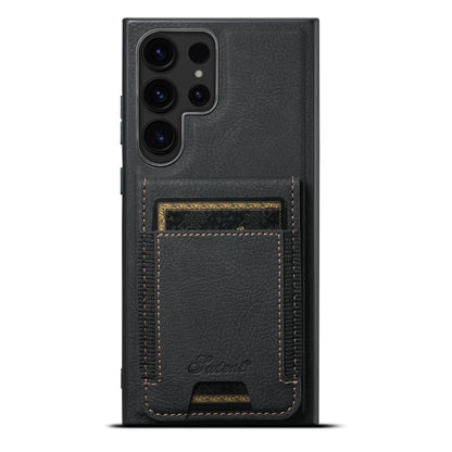 Suteni H17 Litchi Texture Leather MagSafe Detachable Wallet Phone Case, For Samsung Galaxy S25 5G...
