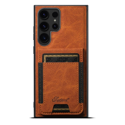 Suteni H17 Litchi Texture Leather MagSafe Detachable Wallet Phone Case, For Samsung Galaxy S25 5G...