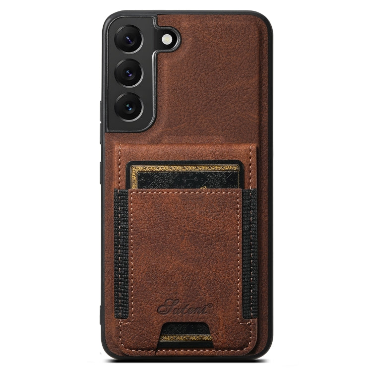 Suteni H17 Litchi Texture Leather MagSafe Detachable Wallet Phone Case, For Samsung Galaxy S25 5G...