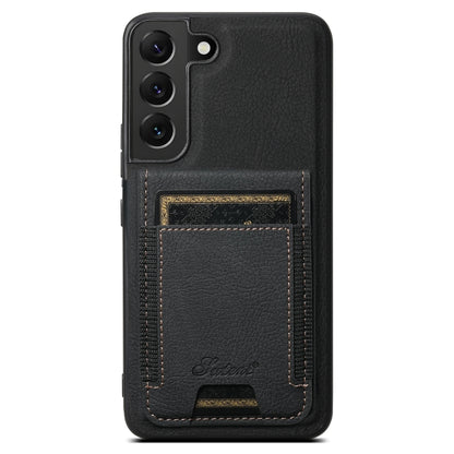 Suteni H17 Litchi Texture Leather MagSafe Detachable Wallet Phone Case, For Samsung Galaxy S25 5G...